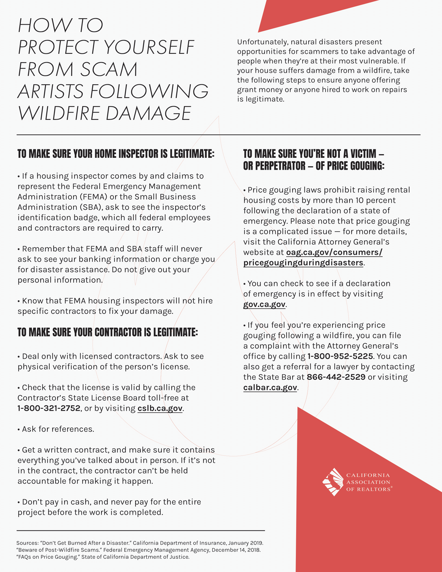 How to protect yourself from scam artists following wildfire damage